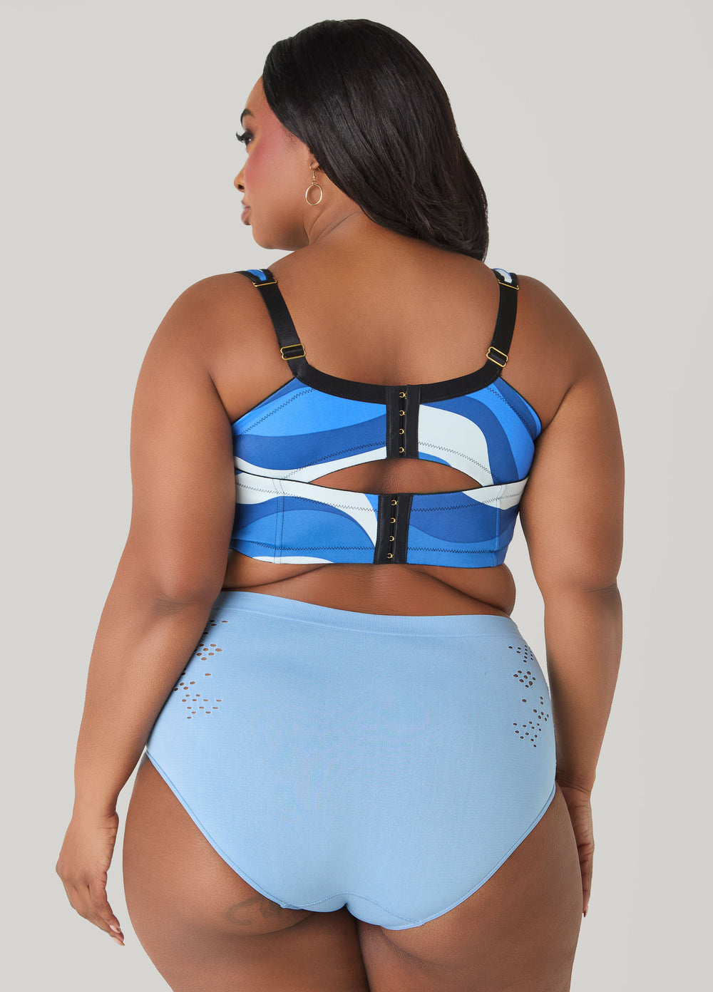 Seamless Cutout High Waist Briefs Black | Ashley Stewart