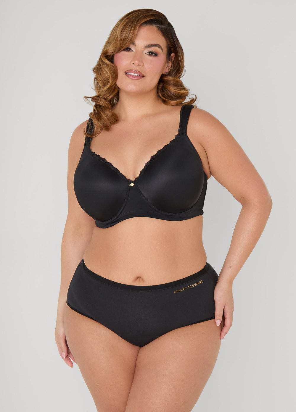 Stretch Cotton Briefs Black | Ashley Stewart