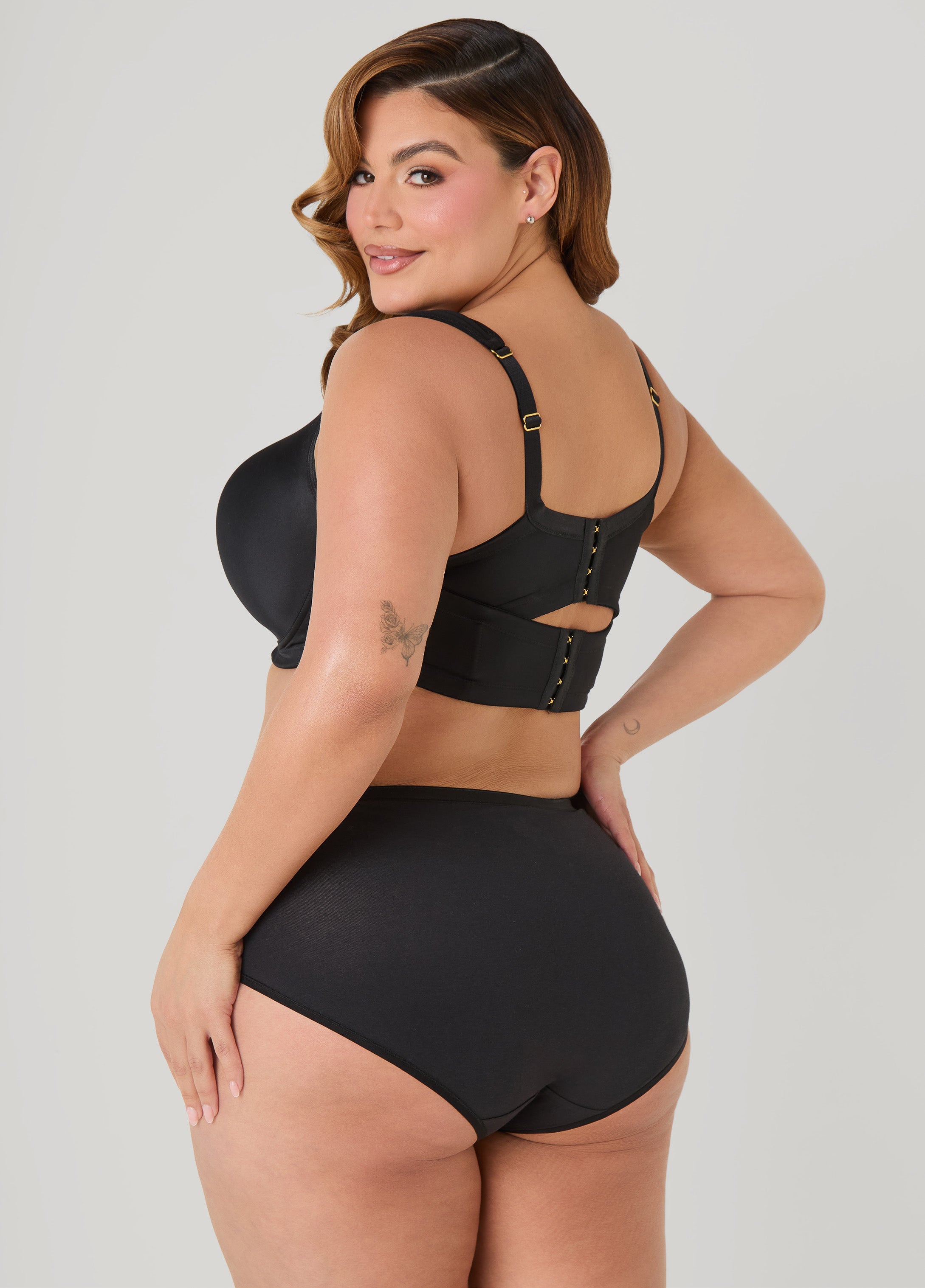 Stretch Cotton Briefs Black | Ashley Stewart