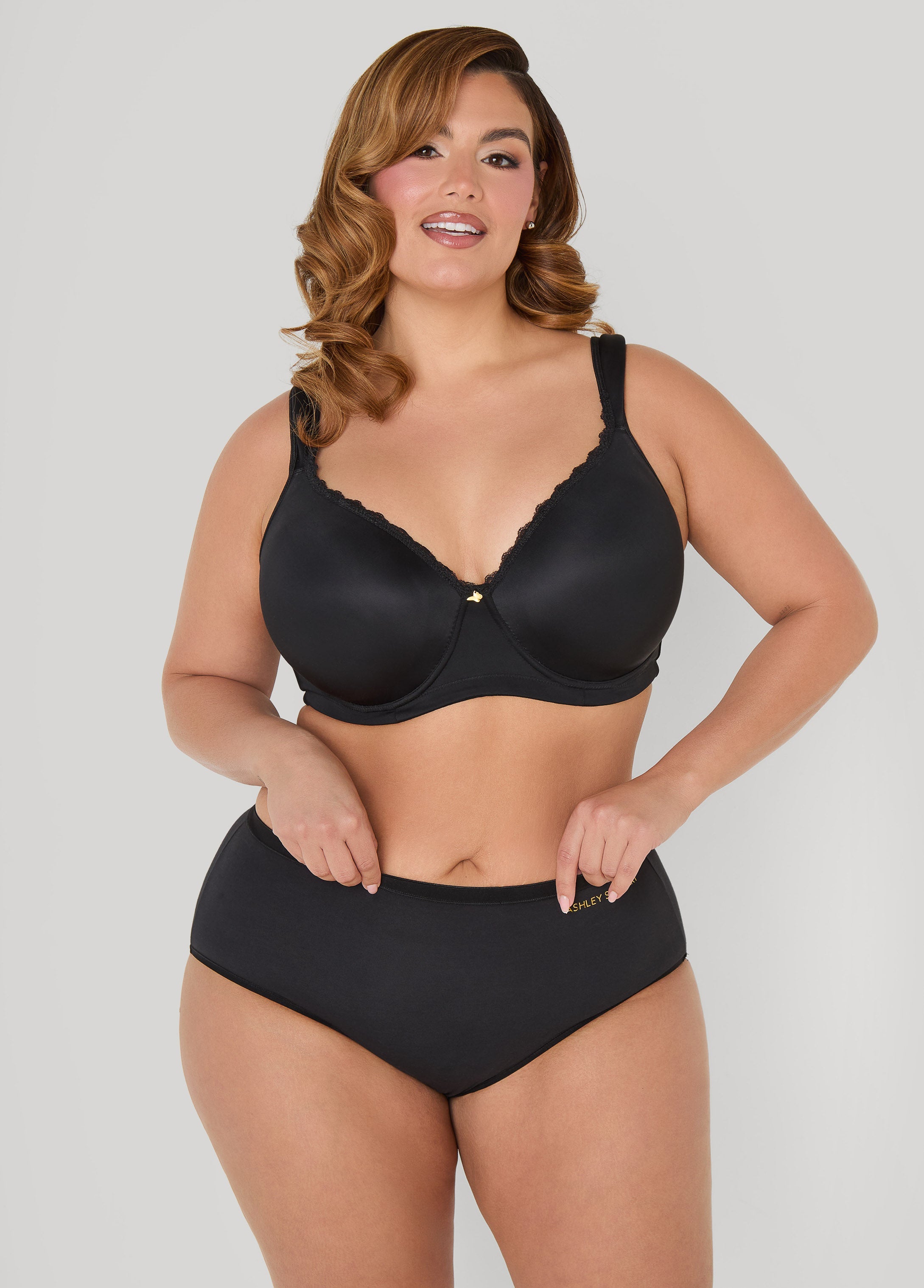 Stretch Cotton Briefs Black | Ashley Stewart