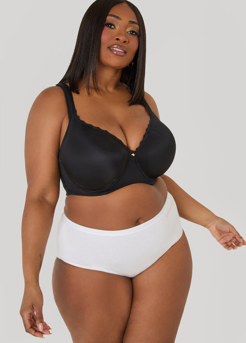 Stretch Cotton Briefs Black | Ashley Stewart