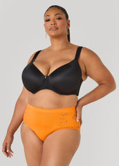 Cutout Seamless High Waist Briefs Persimmon Orange | Ashley Stewart
