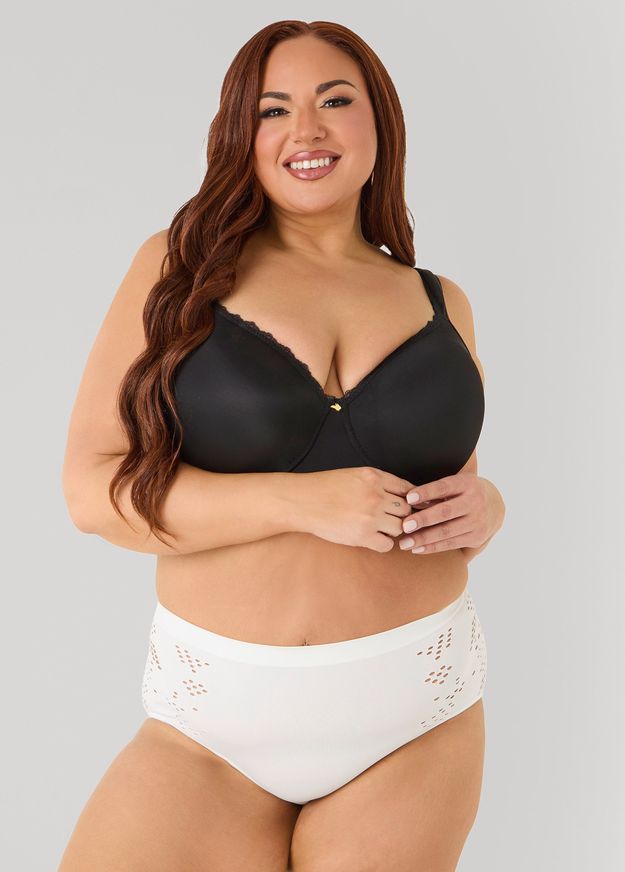 Cutout Seamless High Waist Briefs Persimmon Orange | Ashley Stewart