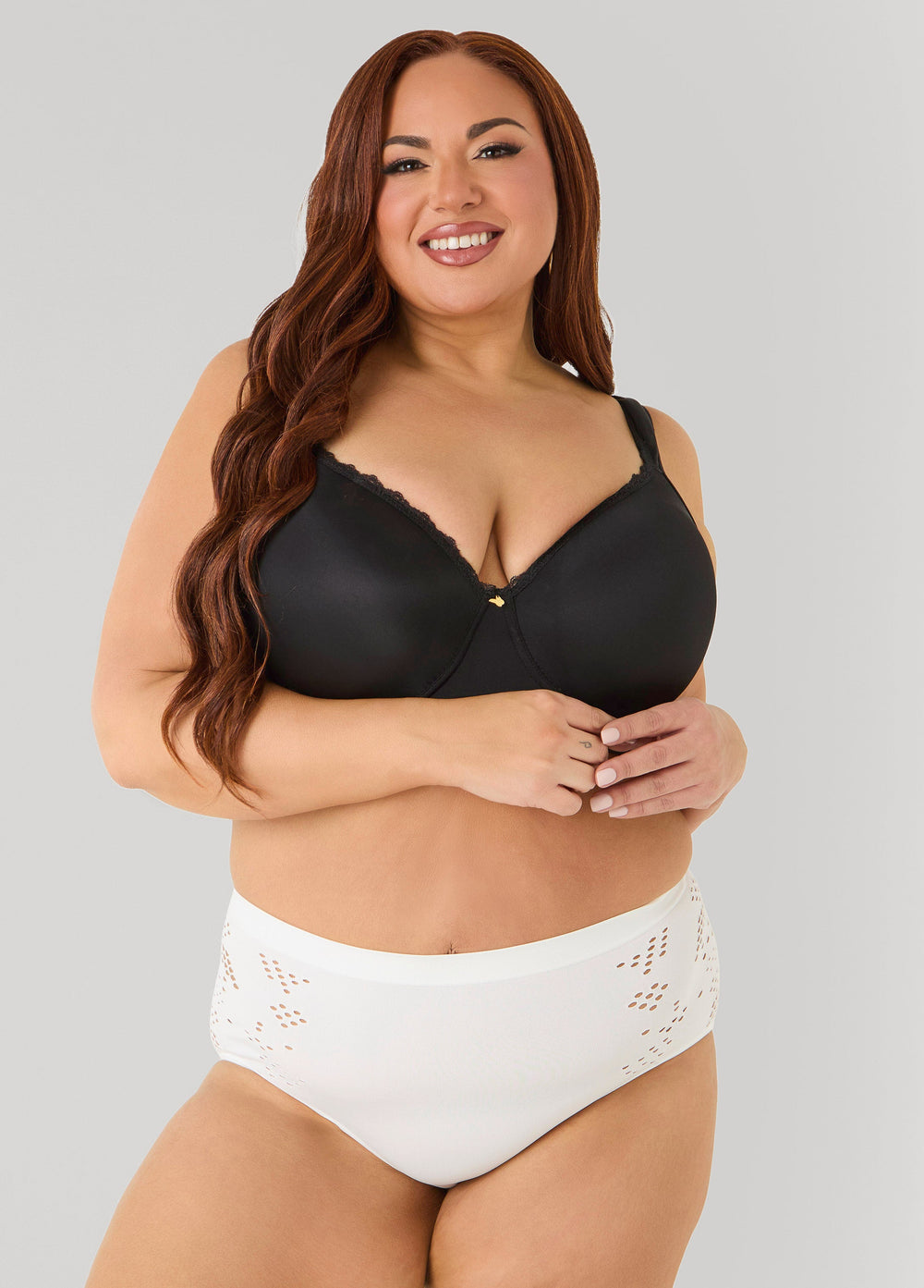 Cutout Seamless High Waist Briefs Persimmon Orange | Ashley Stewart