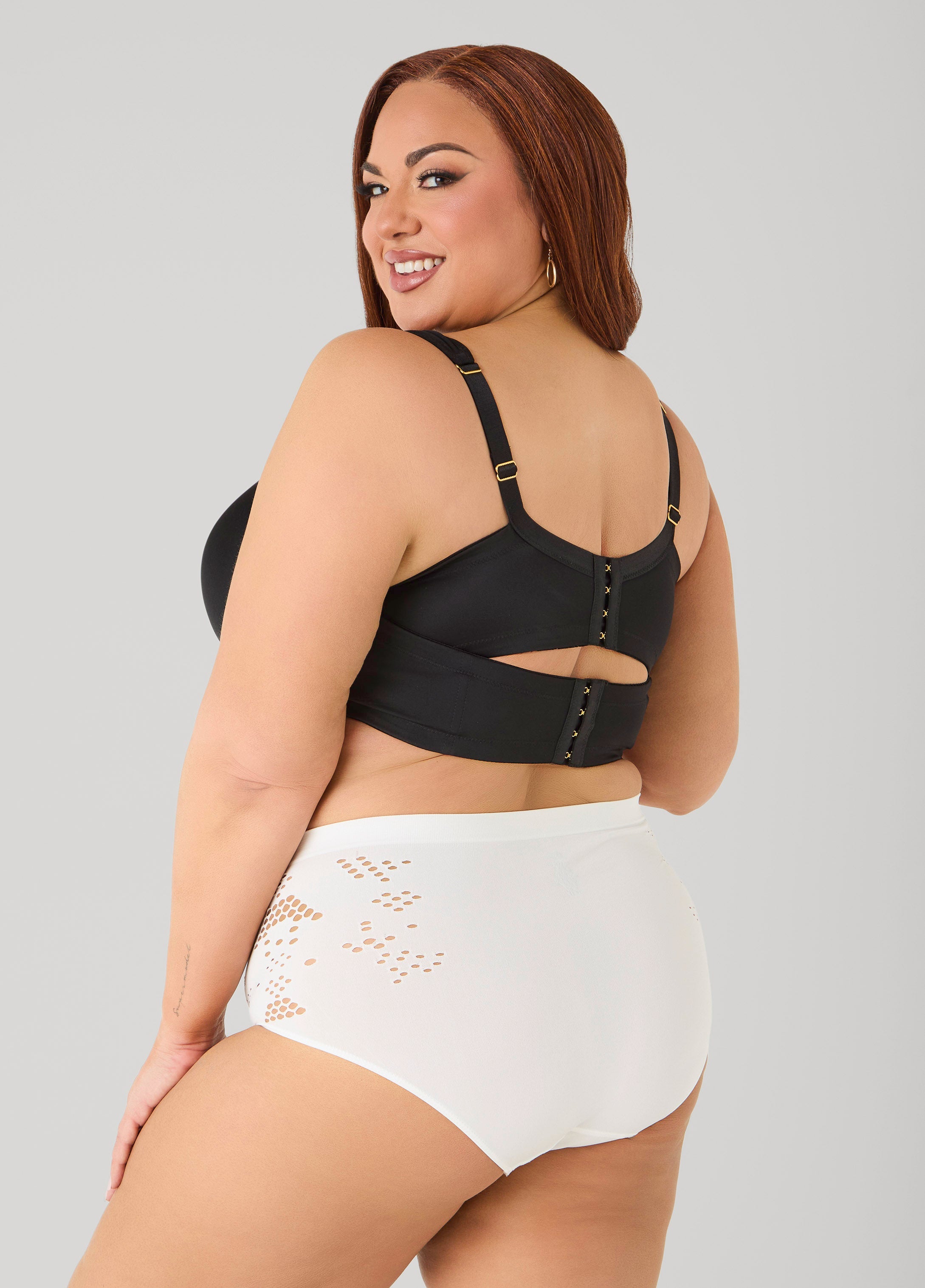 Cutout Seamless High Waist Briefs Persimmon Orange | Ashley Stewart