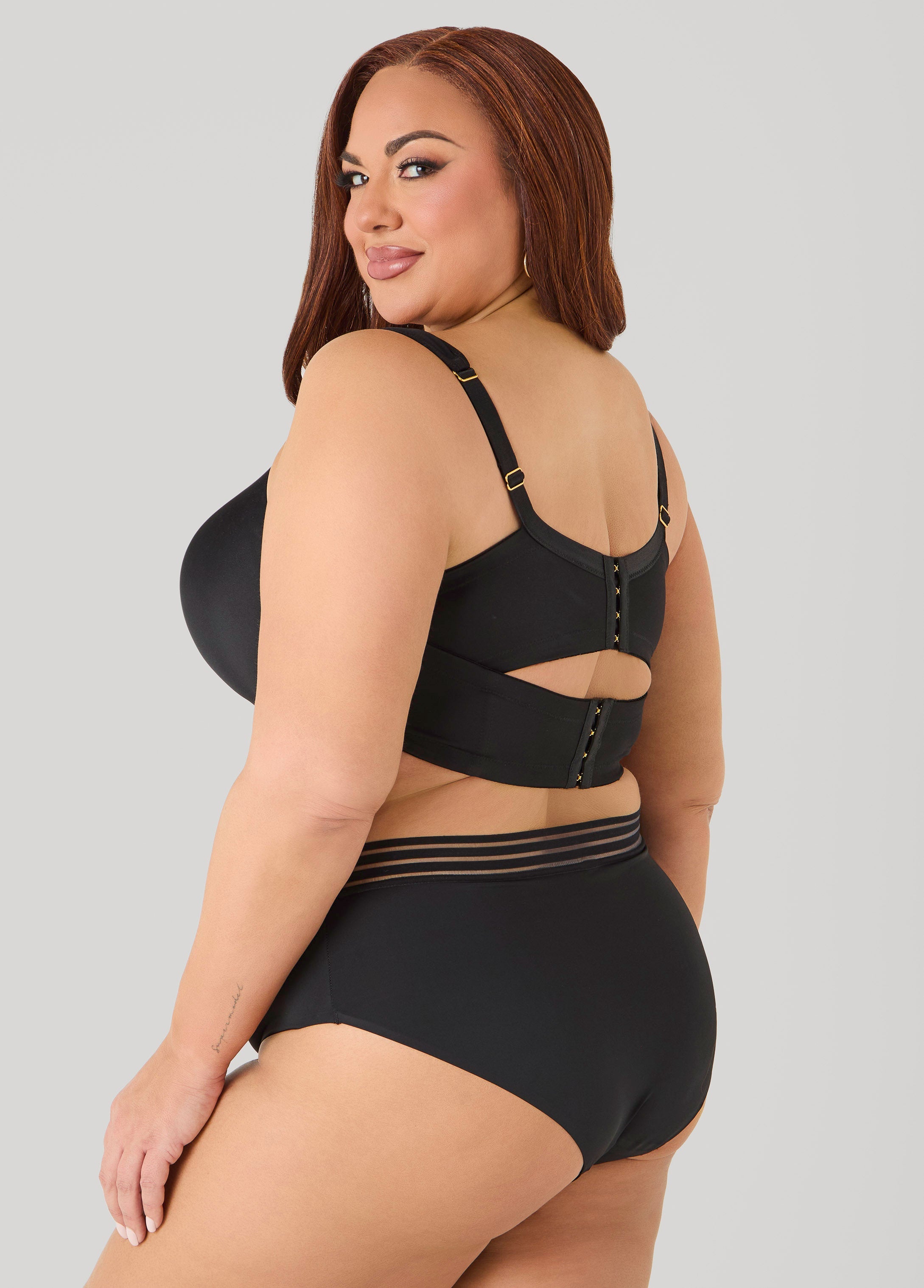 Sheer Waist Microfiber Briefs Caribbean Sea | Ashley Stewart
