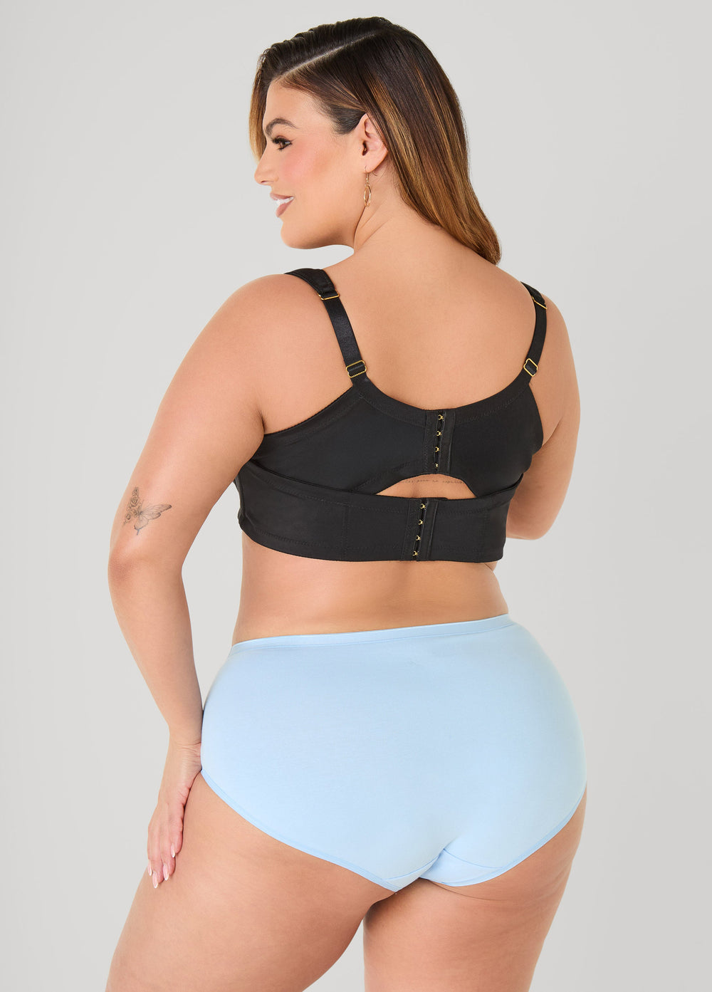 Stretch Cotton Full Coverage Brief Persimmon Orange | Ashley Stewart