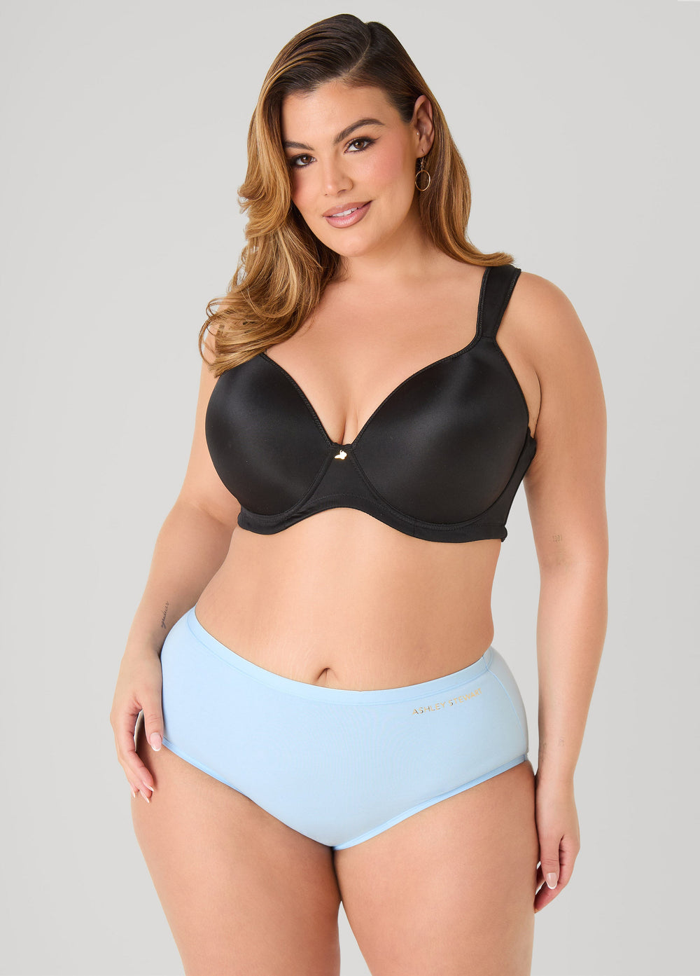Stretch Cotton Full Coverage Brief Persimmon Orange | Ashley Stewart