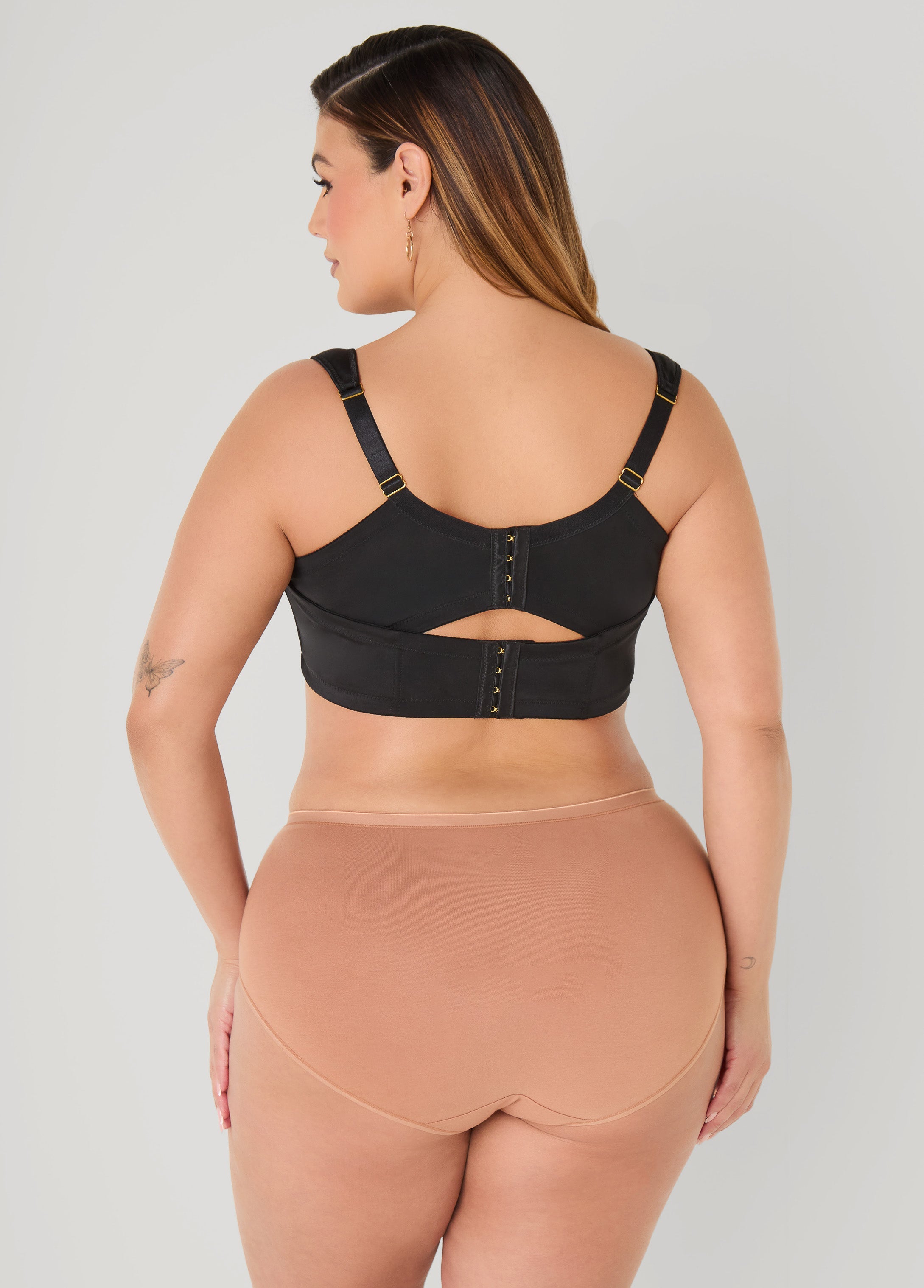 Stretch Cotton Full Coverage Brief Persimmon Orange | Ashley Stewart