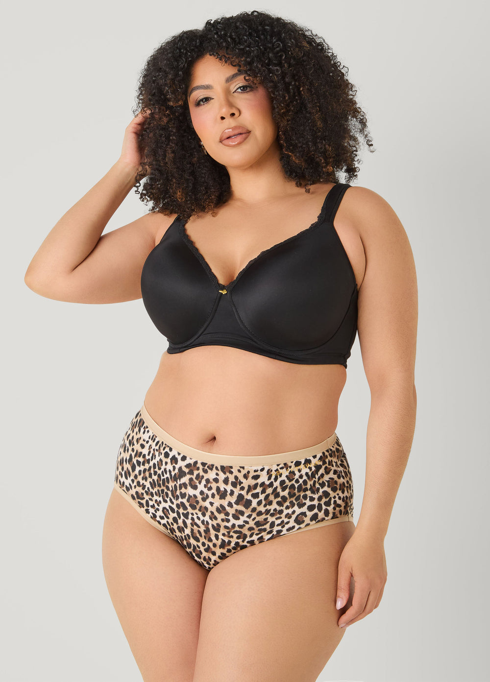 Animal Print Stretch Cotton Briefs Brown Animal | Ashley Stewart