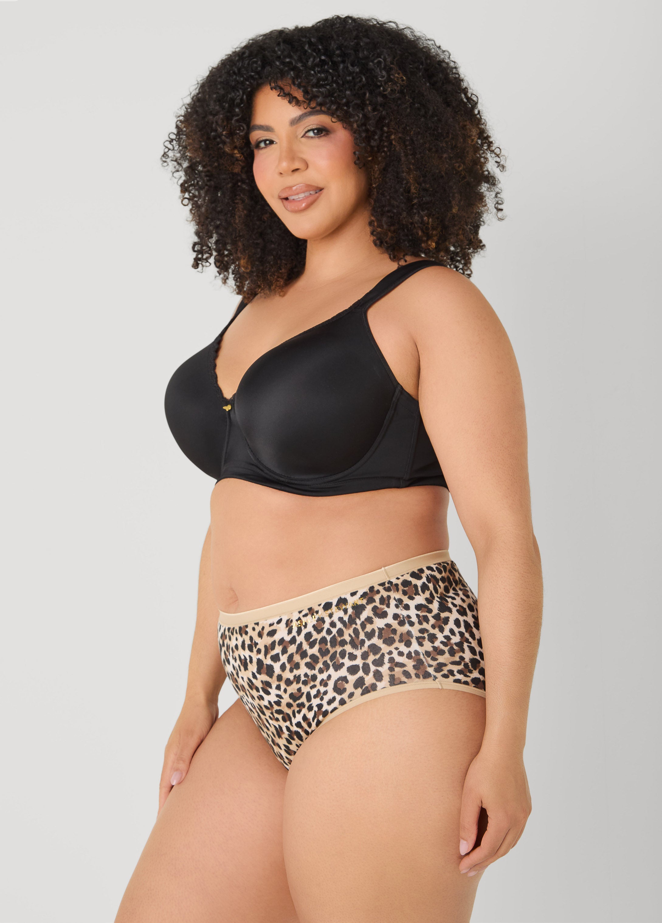 Animal Print Stretch Cotton Briefs Brown Animal | Ashley Stewart