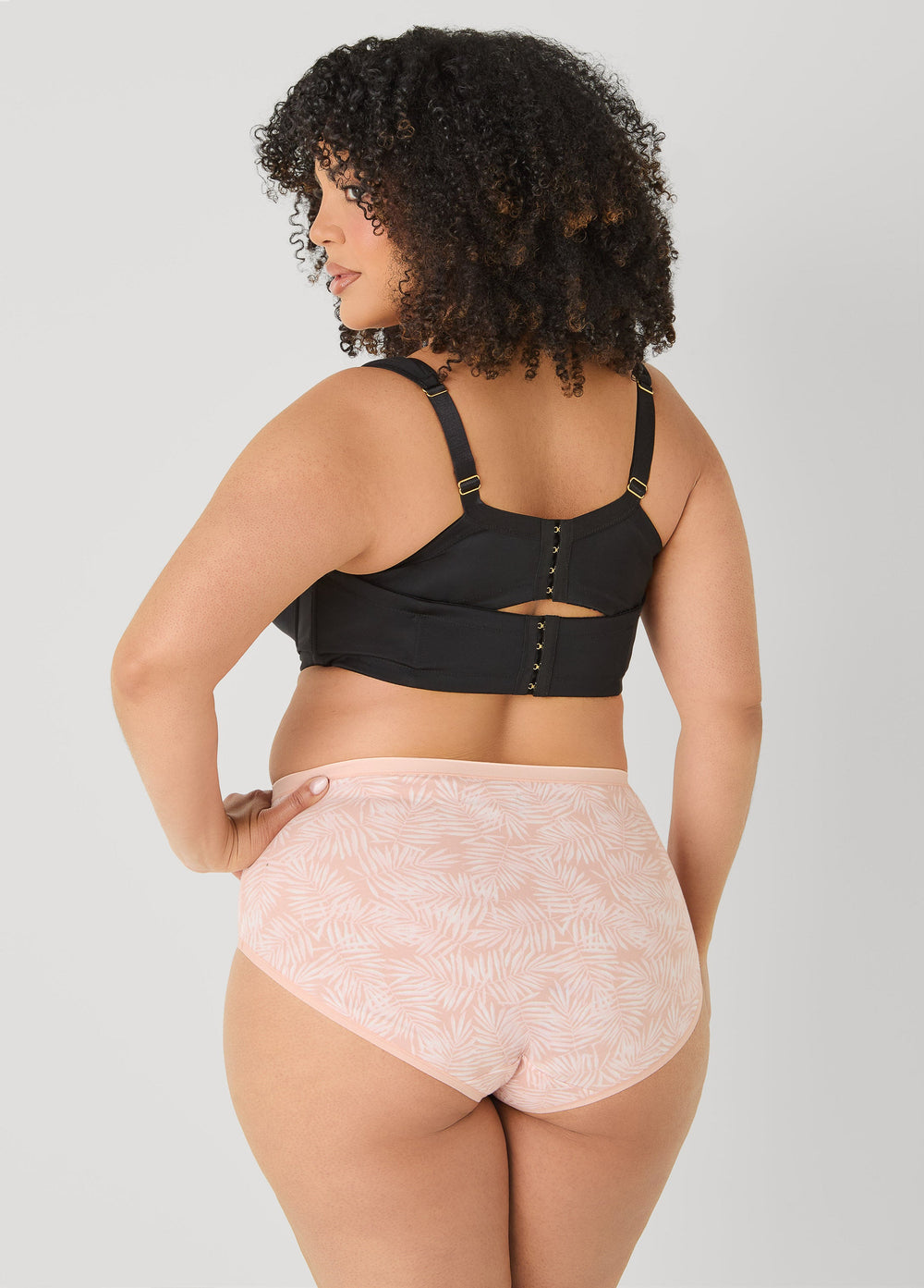 Palm Print Stretch Cotton Briefs Victoria Blue | Ashley Stewart