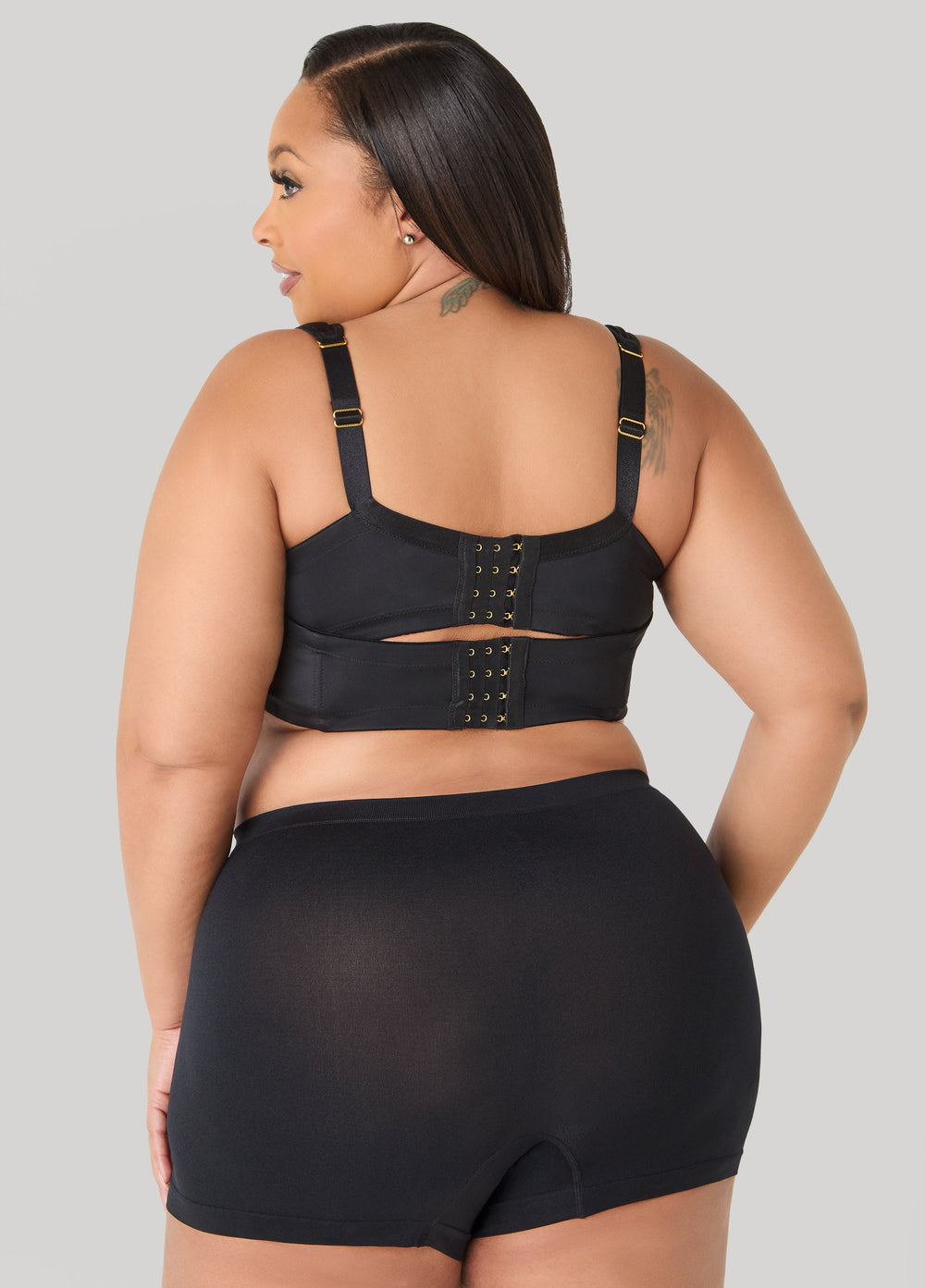 Seamless High Waist Boyshorts Black | Ashley Stewart