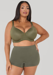 High Waist Seamless Boyshorts Sodalite | Ashley Stewart