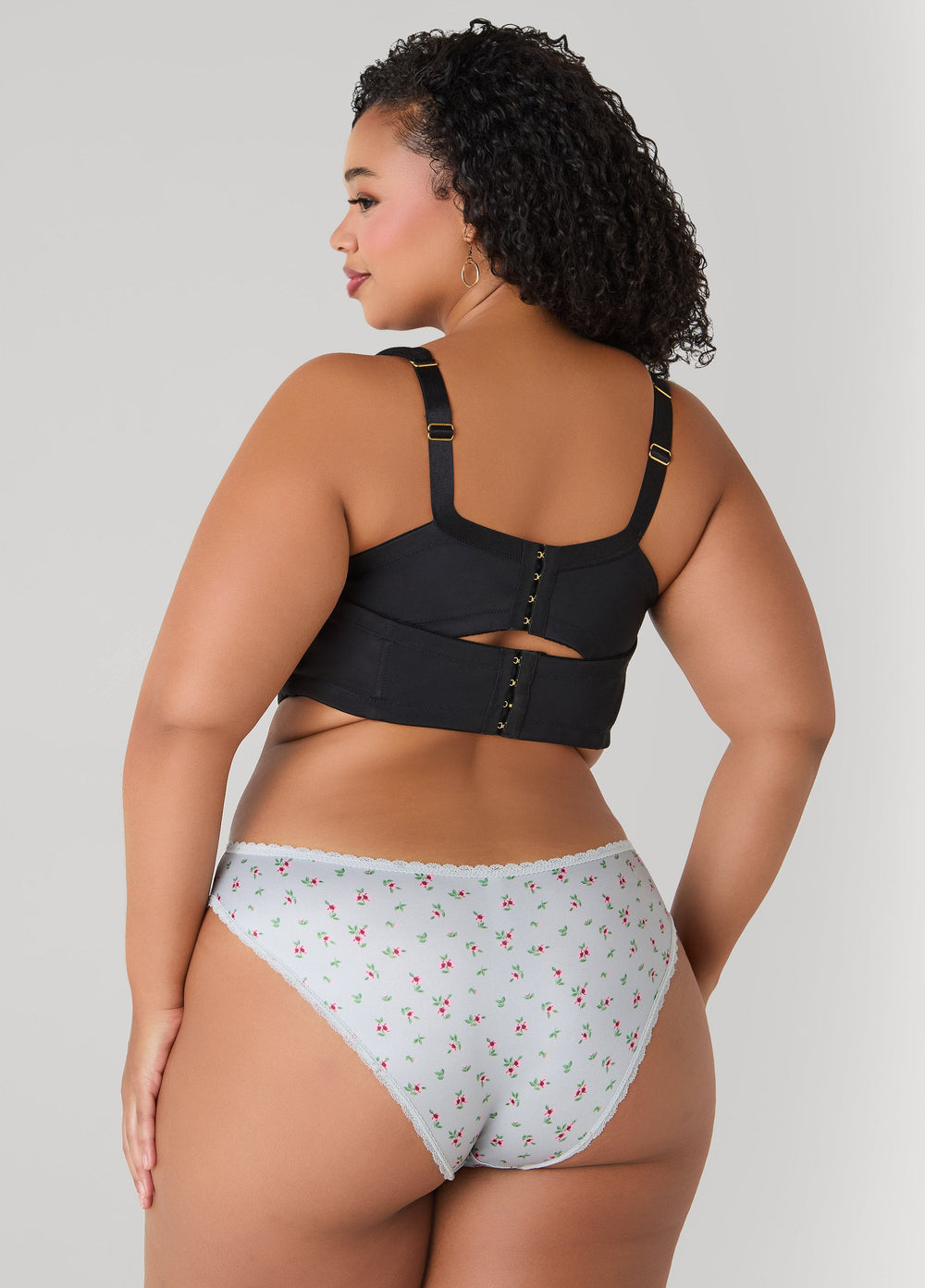 Lace Trimmed 3 Pack Bikini Panties Navy | Ashley Stewart