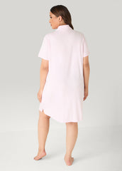 Moon To Noon Teddy Bear Sleepshirt Shell Coral | Ashley Stewart
