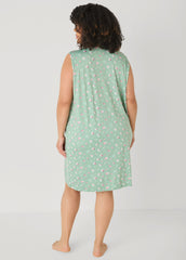 Moon To Noon Floral Nightgown Green | Ashley Stewart