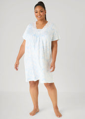 Moon To Noon Butterfly Sleep Dress Blue | Ashley Stewart