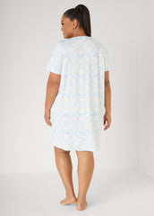 Moon To Noon Butterfly Sleep Dress Blue | Ashley Stewart