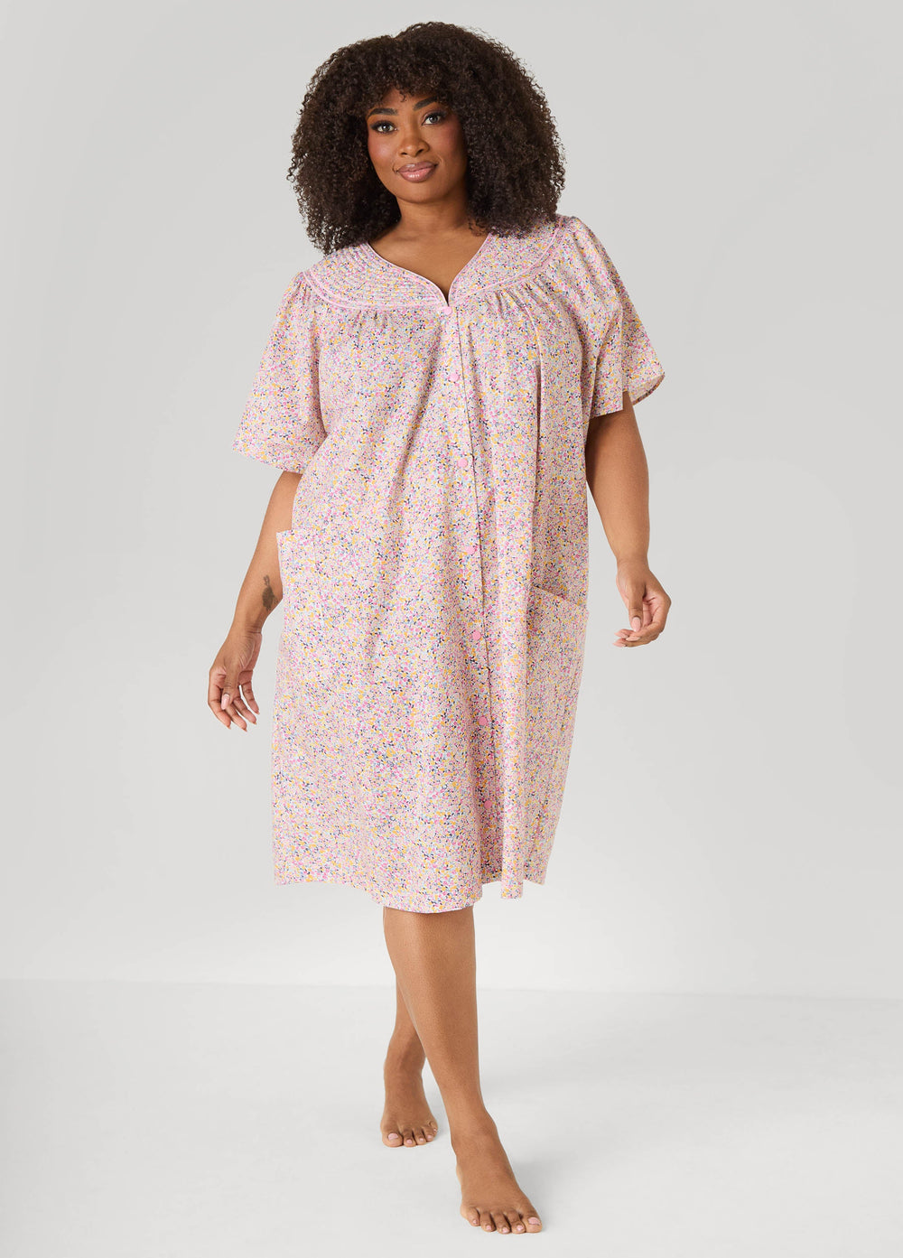 Moon To Noon Floral Sleep Dress Multi | Ashley Stewart