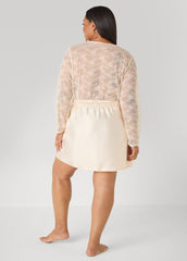 Lace Paneled Robe Pink | Ashley Stewart