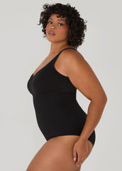 Seamless Medium Control Bodysuit Black | Ashley Stewart
