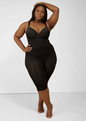 Plus Size High Waist Shaping Control Capri Black | Ashley Stewart