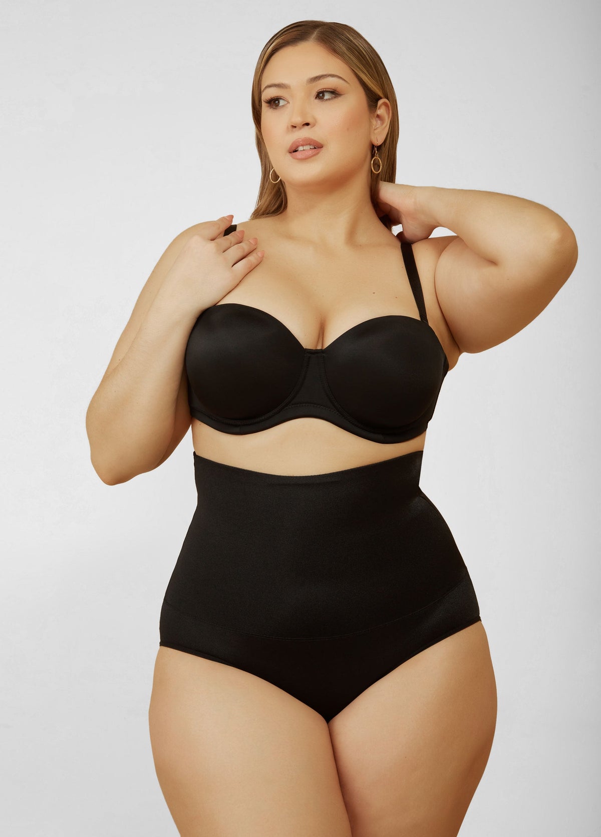 Extra Firm Shaping Briefs Black | Ashley Stewart