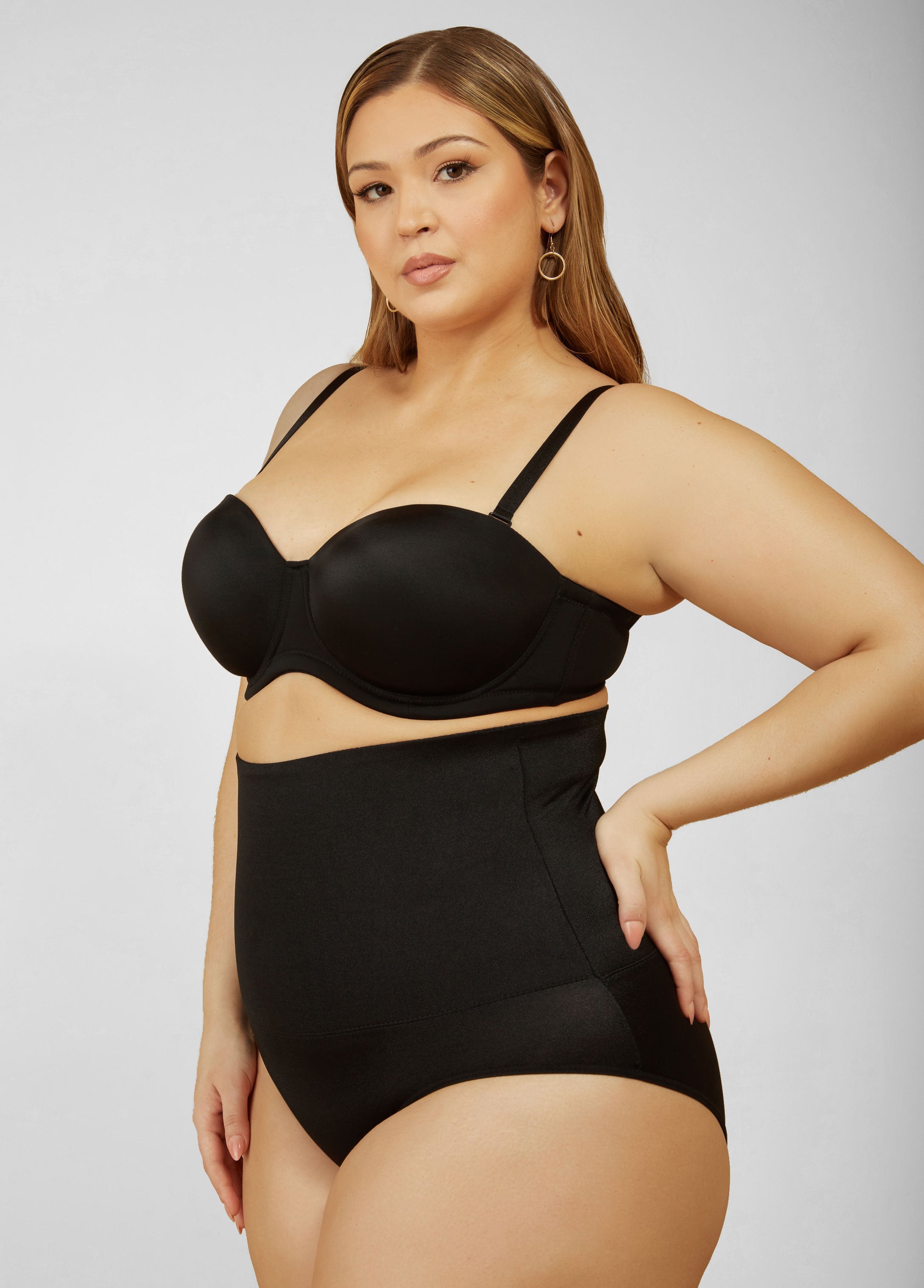 Extra Firm Shaping Briefs Black | Ashley Stewart