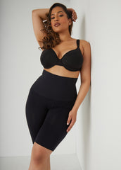 Firm Long Leg Shaper Shorts Black | Ashley Stewart