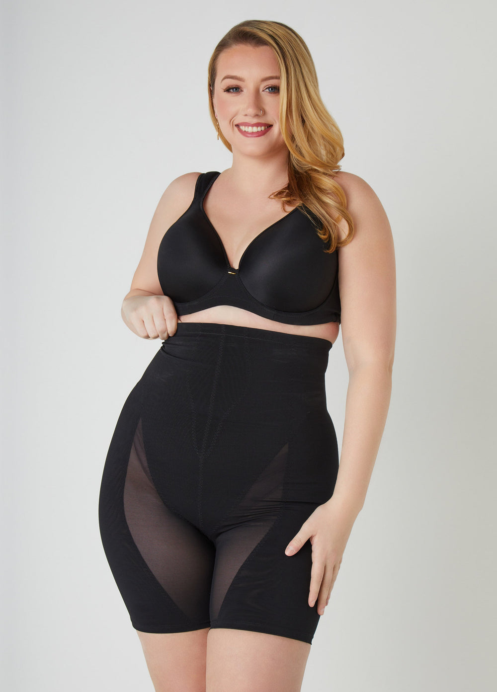Extra Firm Long Leg Shaper Shorts Black | Ashley Stewart