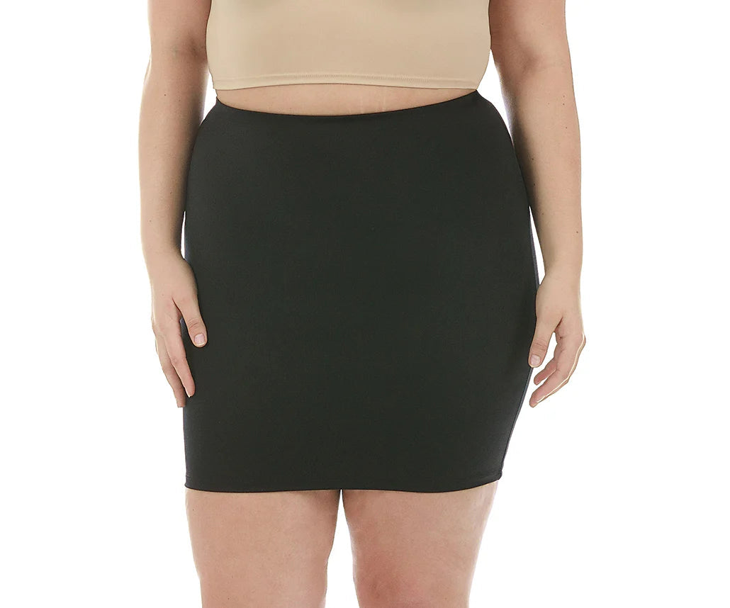 InstantFigure Shapewear Slip Skirt Black | Ashley Stewart