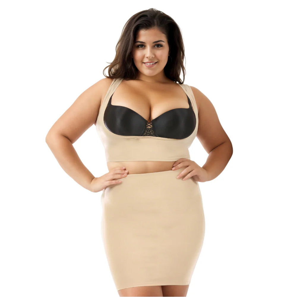 InstantFigure Shapewear Slip Skirt Black | Ashley Stewart
