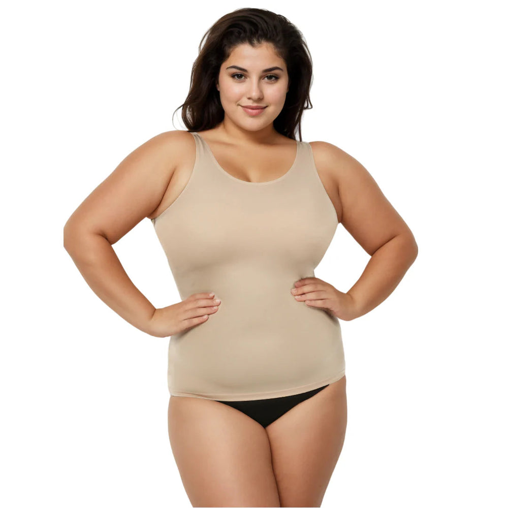 InstantFigure Compression Shapewear Tank Black | Ashley Stewart
