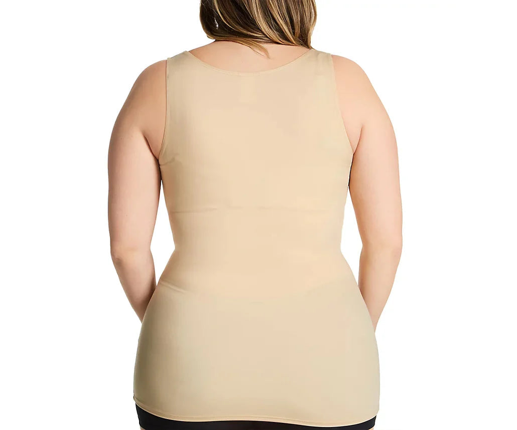 InstantFigure Shirred Shapewear Tank Black | Ashley Stewart