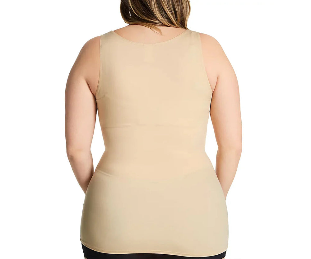 InstantFigure Shirred Shapewear Tank Black | Ashley Stewart