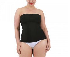 InstantFigure Strapless Bandeau Top Black | Ashley Stewart