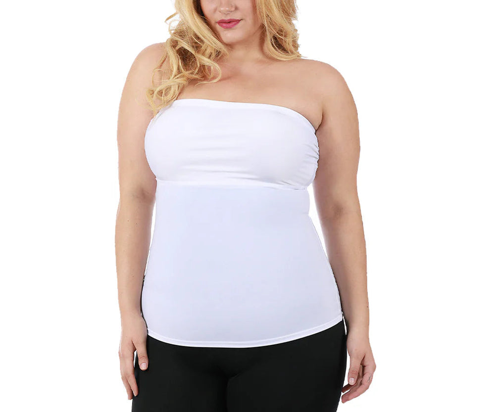 InstantFigure Strapless Bandeau Top Black | Ashley Stewart