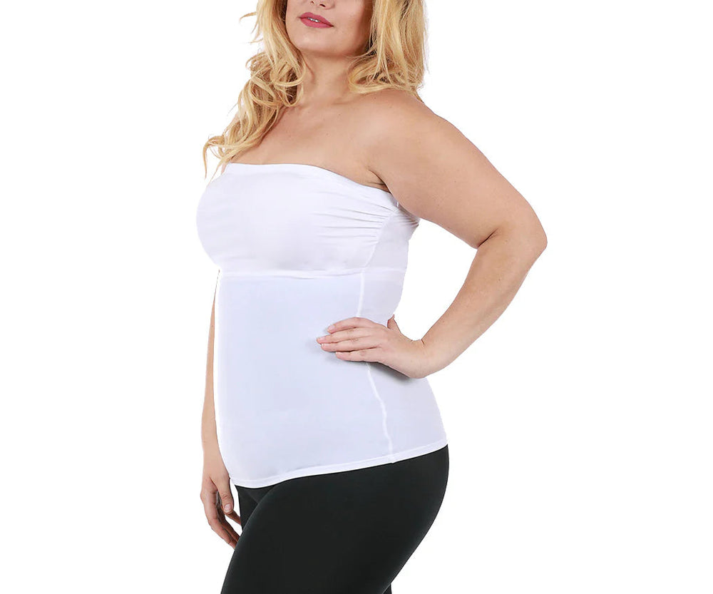 InstantFigure Strapless Bandeau Top Black | Ashley Stewart