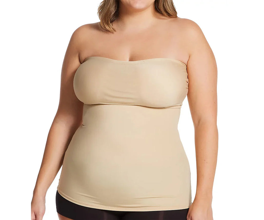 InstantFigure Strapless Bandeau Top Black | Ashley Stewart