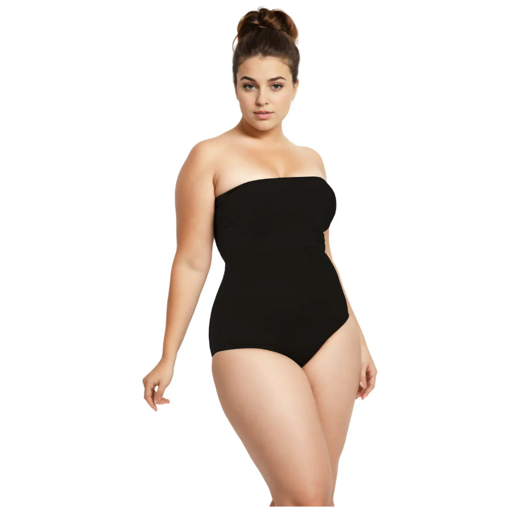 InstantFigure Bandeau Shapewear Bodysuit Black | Ashley Stewart