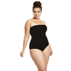 InstantFigure Bandeau Shapewear Bodysuit Black | Ashley Stewart