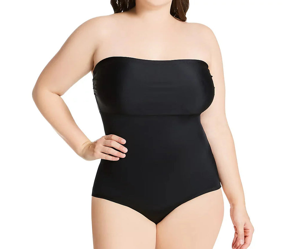 InstantFigure Bandeau Shapewear Bodysuit Black | Ashley Stewart