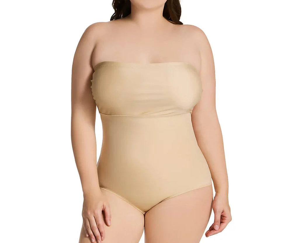 InstantFigure Bandeau Shapewear Bodysuit Black | Ashley Stewart