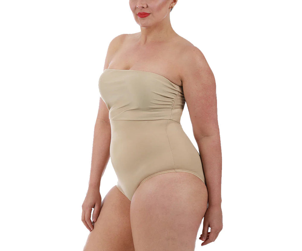 InstantFigure Bandeau Shapewear Bodysuit Black | Ashley Stewart