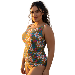 InstantFigure Hawaii High Neck Swimsuit Hawaii | Ashley Stewart