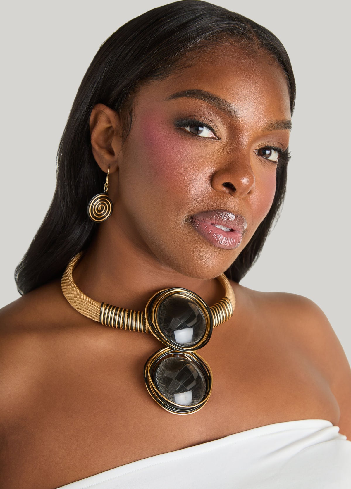 Wired Beaded Necklace Set Multi | Ashley Stewart