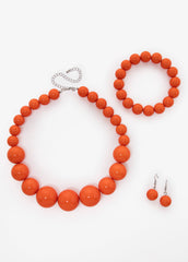 Beaded Three Piece Necklace Set Spectra Yellow | Ashley Stewart