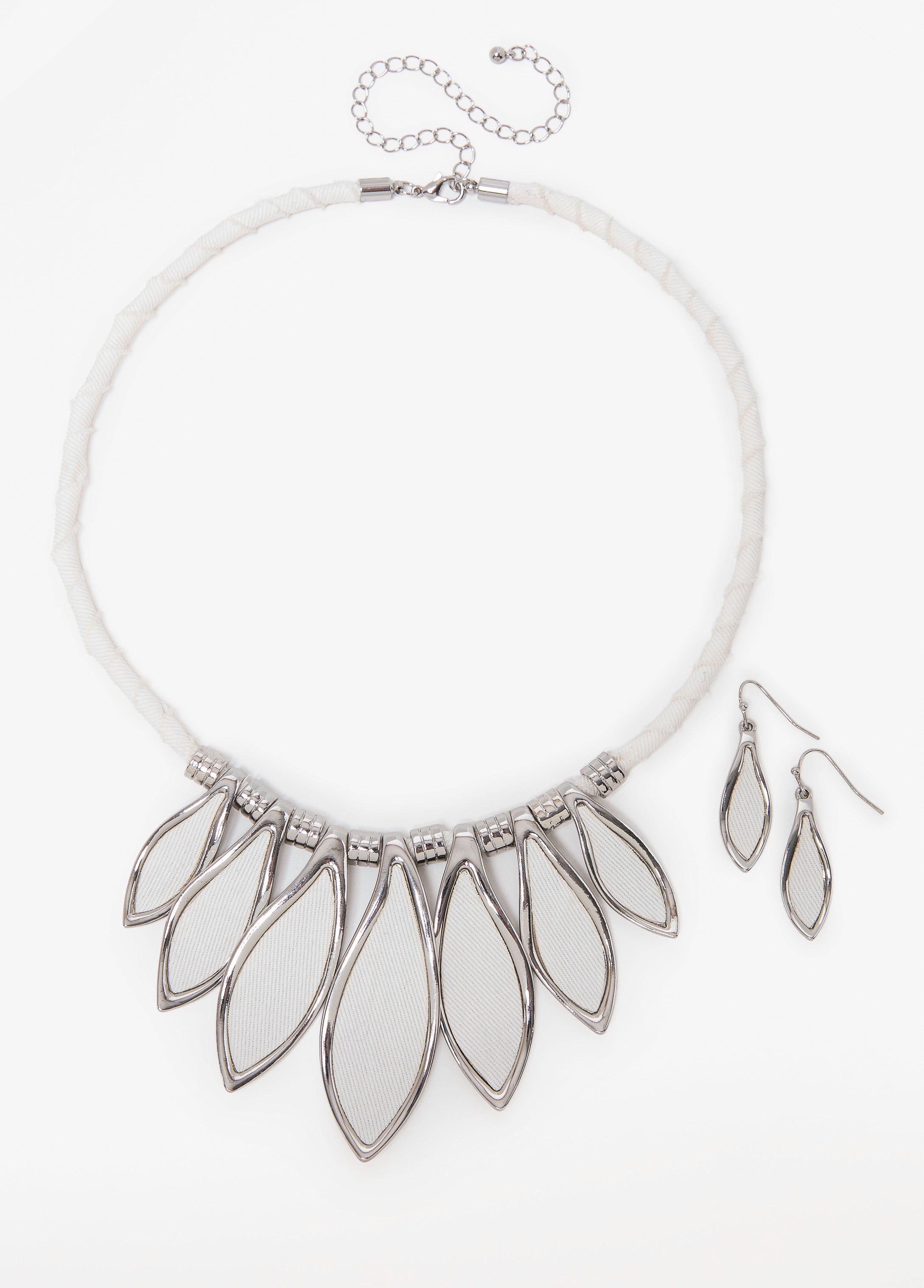 Denim Necklace Set Denim | Ashley Stewart