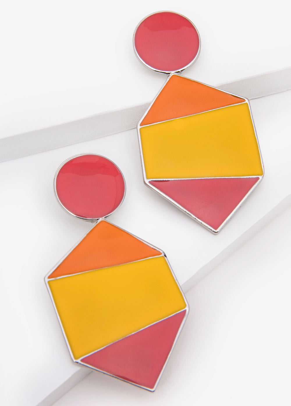 Dangle Colorblocked Earrings Multi | Ashley Stewart